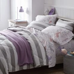 Company Essentials™ Awning Stripe Sham -Online Bedding Store 11165 awningstripe gray lifestyle1