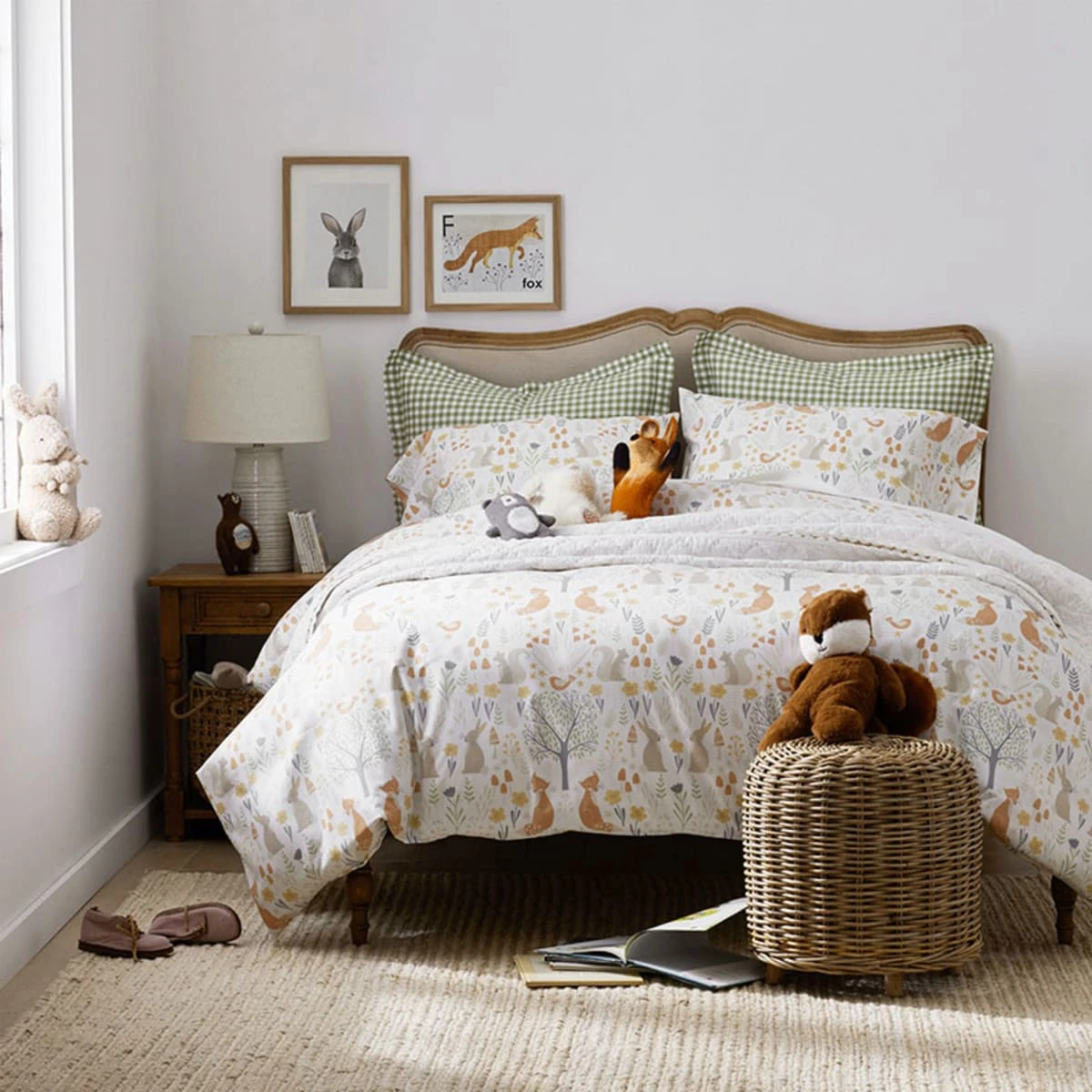 Company Kids™ Forest Animals Organic Cotton Percale Pillowcases 4 Company Kids™ Forest Animals Organic Cotton Percale Pillowcases - Image 2