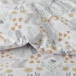 Company Kids™ Forest Animals Organic Cotton Percale Sham -Online Bedding Store 30387 forestanimals j23 reverse 4