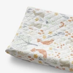 Company Kids™ Forest Animals Organic Cotton Percale Quilted Changing Pad Cover