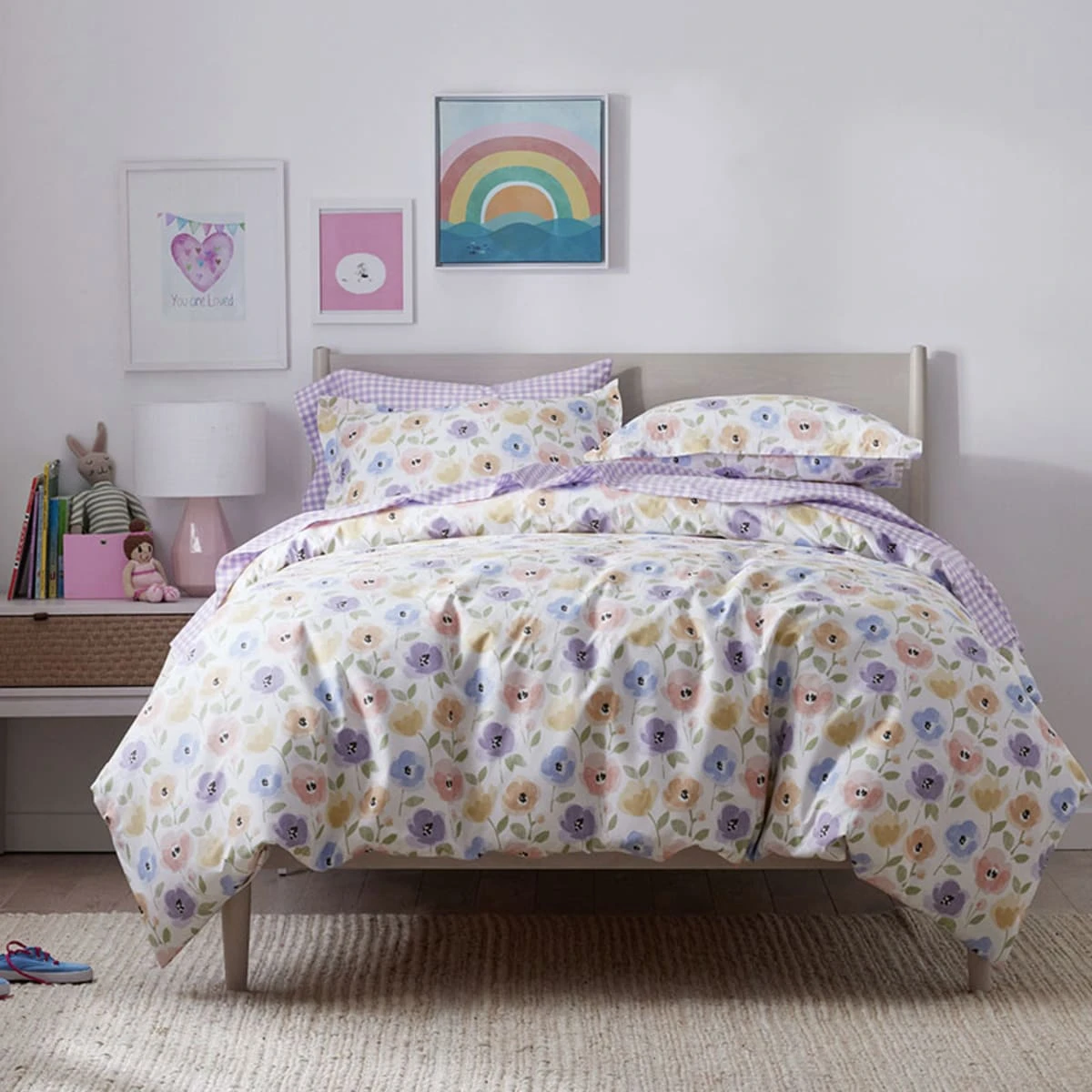 Company Kids™ Pastel Poppies Organic Cotton Percale Sham 4 Company Kids™ Pastel Poppies Organic Cotton Percale Sham - Image 2