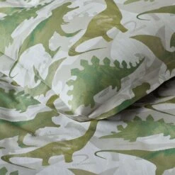 Company Kids™ Dino World Organic Cotton Percale Duvet Cover Set 15 Company Kids™ Dino World Organic Cotton Percale Duvet Cover Set -Online Bedding Store 30392 dinoworld h23 closeup 3