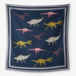 Company Kids™ Skeleton Dino Handcrafted Cotton Quilt -Online Bedding Store 35049a skeletondino hanging