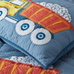 Company Kids™ Construction Trucks Quilted Sham -Online Bedding Store 35051 construction j23 closeup 1