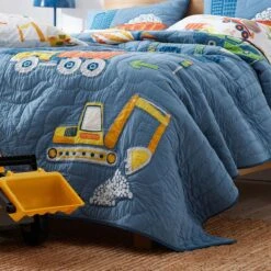 Company Kids™ Construction Trucks Quilted Sham -Online Bedding Store 35051 construction j23 lifestyle3 1