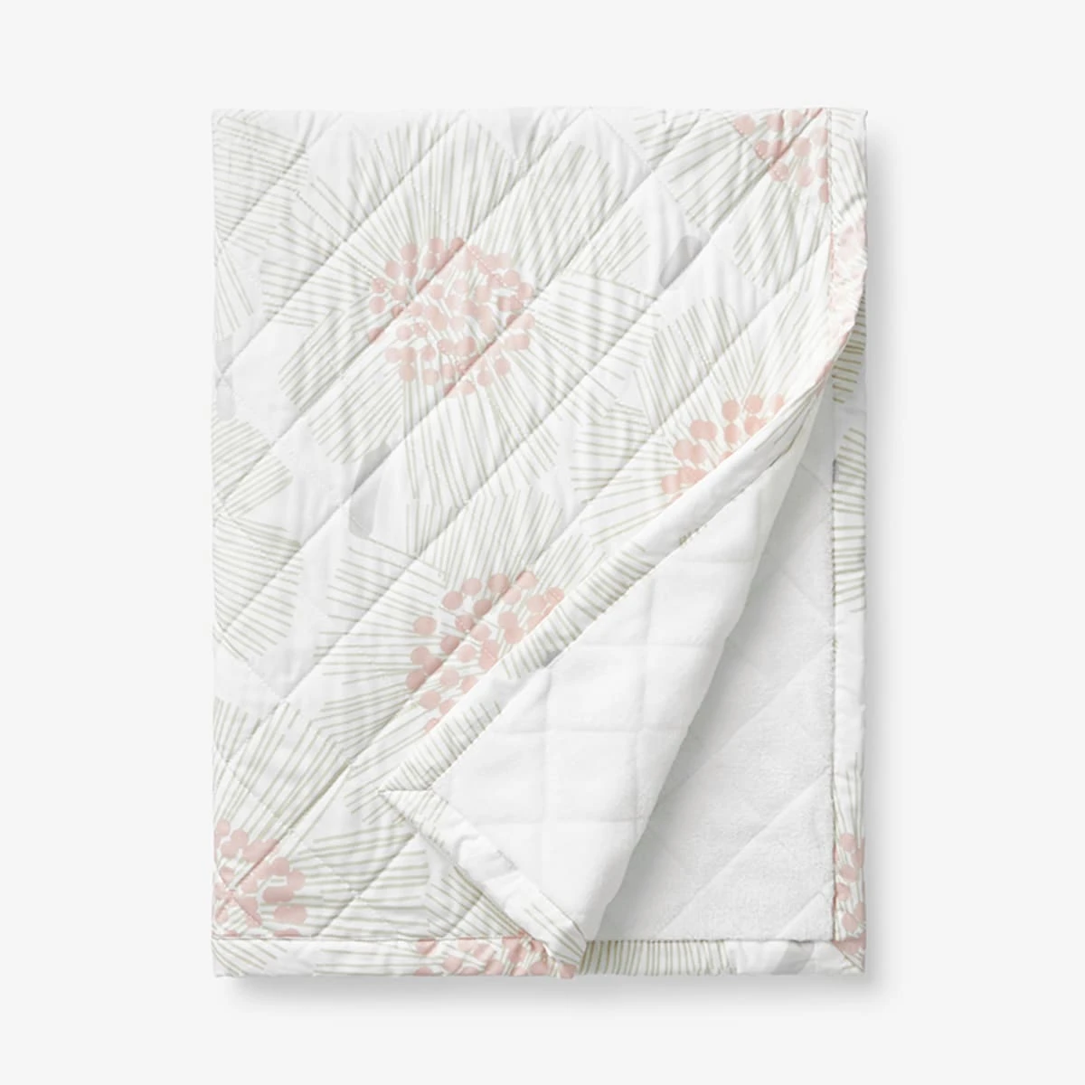 Company Kids™ Flower Burst Organic Cotton Percale Quilted Reversible Sherpa Stroller Blanket 4 Company Kids™ Flower Burst Organic Cotton Percale Quilted Reversible Sherpa Stroller Blanket - Image 2