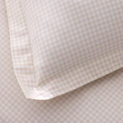 Company Kids™ Ditsy Gingham Organic Cotton Percale Toddler Comforter Set -Online Bedding Store 38275 ditsy gingham pink kids h22 closeup