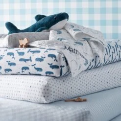 Company Kids™ Night Sky Organic Cotton Percale Quilted Reversible Sherpa Stroller Blanket -Online Bedding Store 38277j nightsky strollerblanket alt