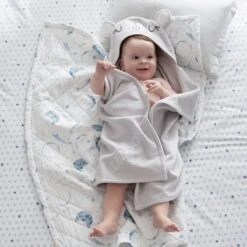 Company Kids™ Night Sky Organic Cotton Percale Quilted Reversible Sherpa Stroller Blanket -Online Bedding Store 38277j nightsky strollerblanket lifestyle