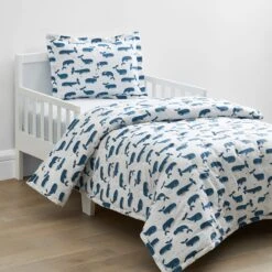Company Kids™ Whale School Organic Cotton Percale Toddler Comforter Set