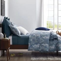 Hillcrest Cotton Matelassé Coverlet 12 Hillcrest Cotton Matelassé Coverlet -Online Bedding Store 50172 hillcrest steelblue lifestyle