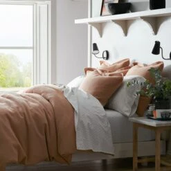 Company Organic Cotton™ Pelham Duvet Cover -Online Bedding Store 50536 pelham clay lifestyle add