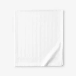 Company Cotton™ Dobby Stripe Wrinkle-Free Sateen Flat Sheet