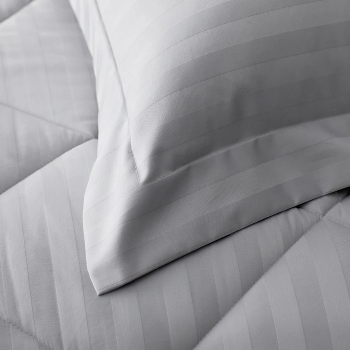 Company Cotton™ Dobby Stripe Wrinkle-Free Sateen Comforter 7 Company Cotton™ Dobby Stripe Wrinkle-Free Sateen Comforter - Image 5