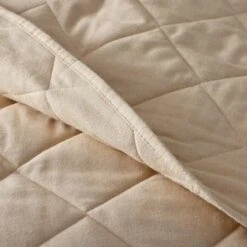 Legends Hotel™ Bromley Velvet Quilted Sham -Online Bedding Store 50863 bromleycoverlet wheat k22 reverse