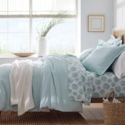 Company Cotton™ Seersucker Duvet Cover -Online Bedding Store 50896 searsucker aqua lifestyle add