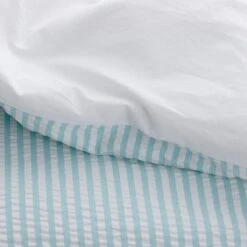 Company Cotton™ Seersucker Duvet Cover -Online Bedding Store 50896 seersucker whiteaqua e22 reverse