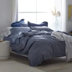Denim Cotton Sham -Online Bedding Store 50912 chambraylinen blue c22 lifestyle1