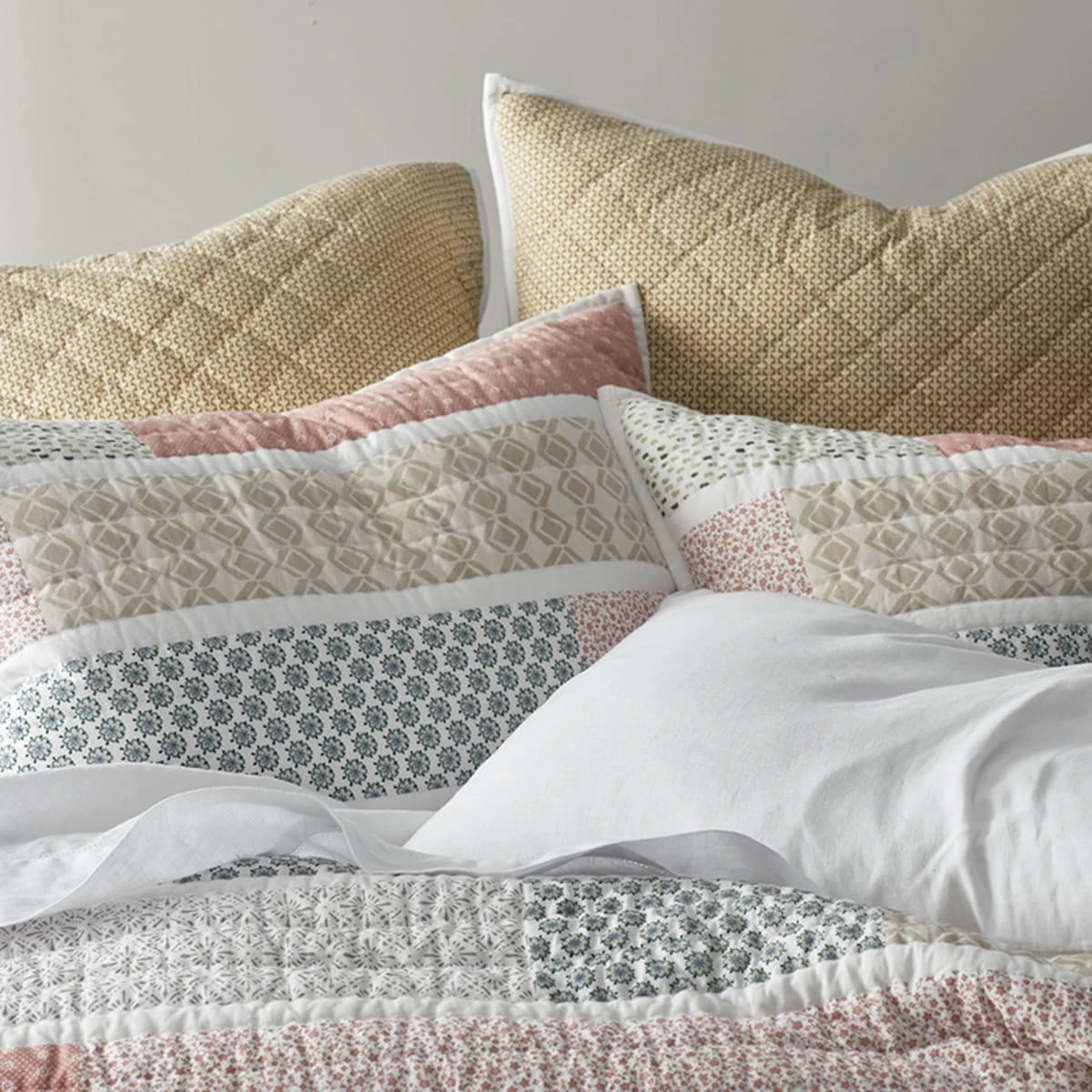 Olivia Floral Handcrafted Quilted Sham 10 Olivia Floral Handcrafted Quilted Sham - Image 8