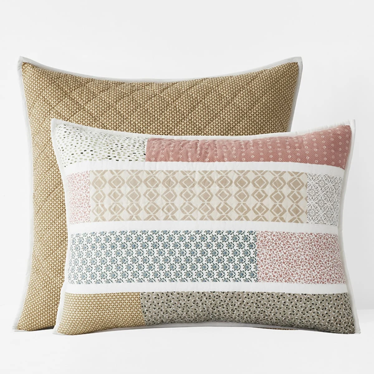 Olivia Floral Handcrafted Quilted Sham 3 Olivia Floral Handcrafted Quilted Sham