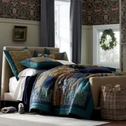 Avignon Handcrafted Patchwork Quilted Sham -Online Bedding Store 50980 avignon k22 lifestyle1