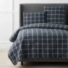 Legends Hotel™ Plaid Velvet Flannel Coverlet -Online Bedding Store 51007q blackcreamplaid main