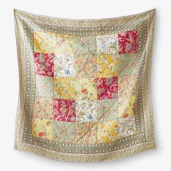 Sunset Handcrafted Floral Quilt -Online Bedding Store 51045q sunset floral hanging