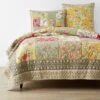 Sunset Handcrafted Floral Quilt -Online Bedding Store 51045q sunset floral main