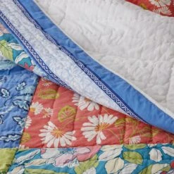Summer Garden Patchwork Quilt -Online Bedding Store 51046 summer garden f23 reverse 1
