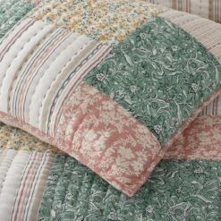 Natalie Handcrafted Patchwork Quilted Sham -Online Bedding Store 51049 natalie a23 closeup2