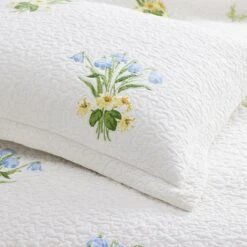 Cecilia Floral Cotton Matelasse Sham -Online Bedding Store 51051 cecelia f23 closeup