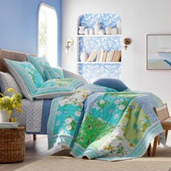 Sunshine Handcrafted Patchwork Quilted Sham -Online Bedding Store 51064 quilt sunshine c23 lifestyle1