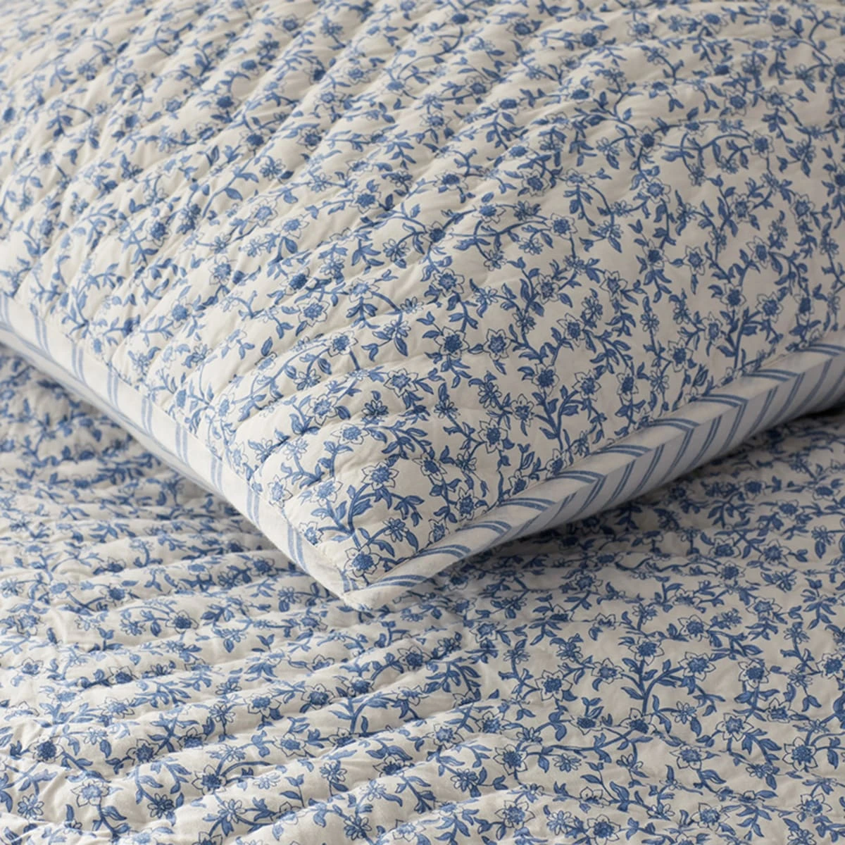 Jenny Floral Stripe Reversible Quilt 9 Jenny Floral Stripe Reversible Quilt - Image 7