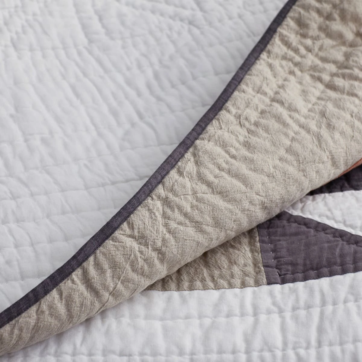 Geometric Pieced Patchwork Quilted Sham 7 Geometric Pieced Patchwork Quilted Sham - Image 5