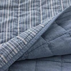 Morgan Reversible Quilted Coverlet -Online Bedding Store 51157 morgan denim blue h23 reverse