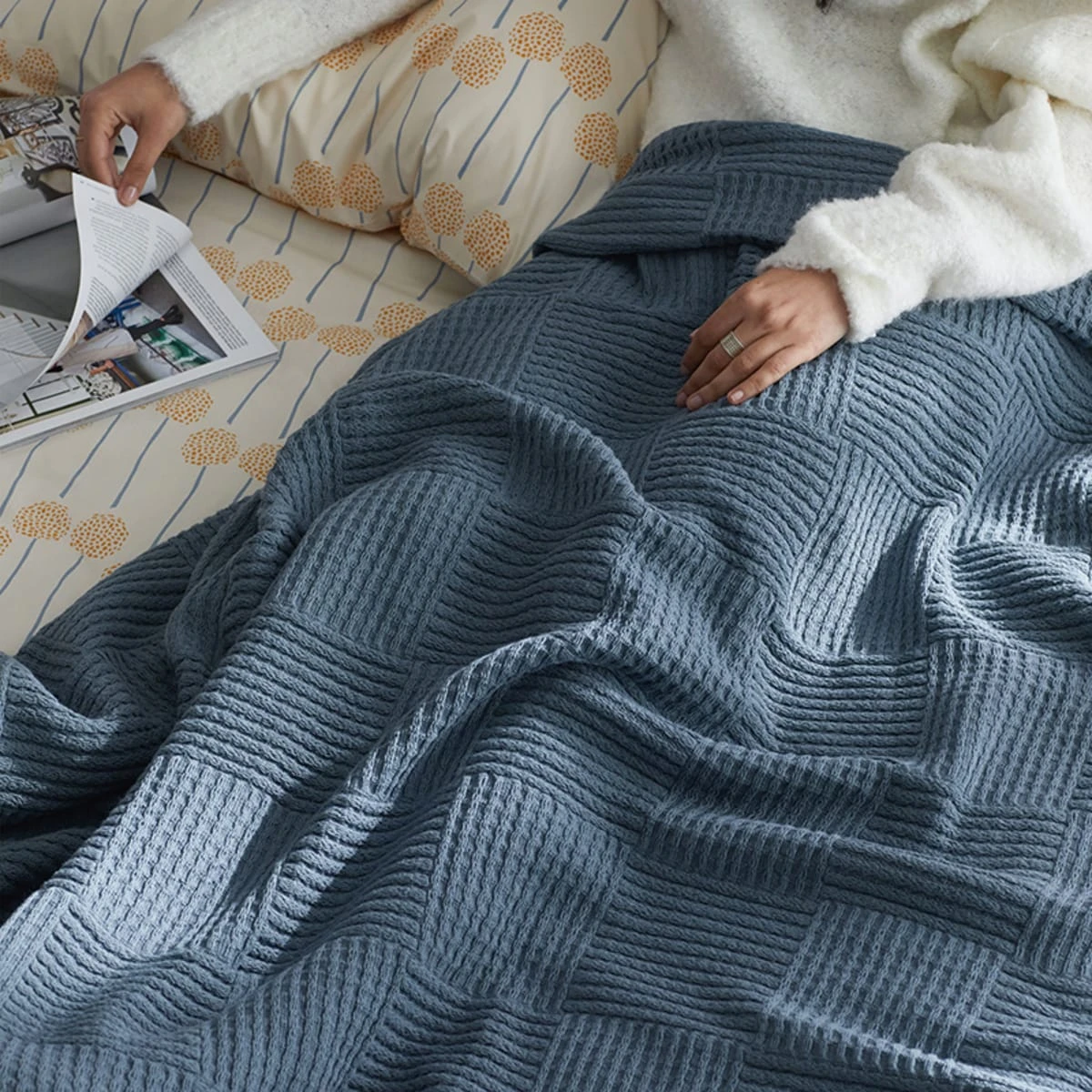 Large Basketweave Blanket 4 Large Basketweave Blanket - Image 2