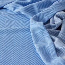 Chevron Blanket -Online Bedding Store 85090 blanket chevron blue c23 closeup