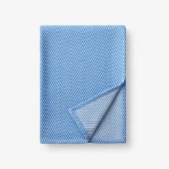 Chevron Throw -Online Bedding Store 85090x chevron throw blue v1