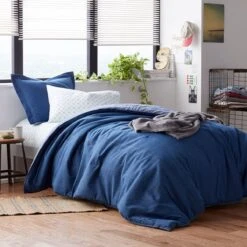 Denim Cotton Sham -Online Bedding Store ctf7 denim blue g19
